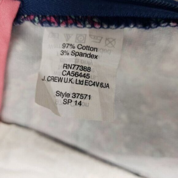 J Crew Factory Stretch Women's Paisley Geometric Shorts Side Zip Size 6 - Picture 7 of 14